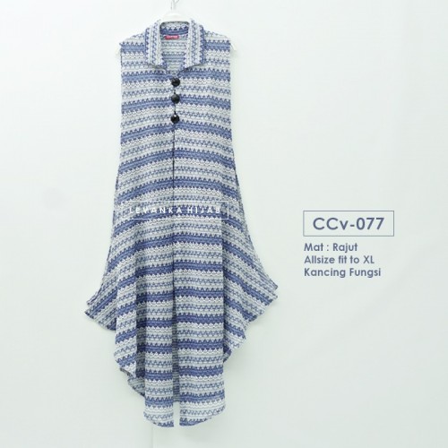 CCv-077 Long Vest Outer Kancing Rajut